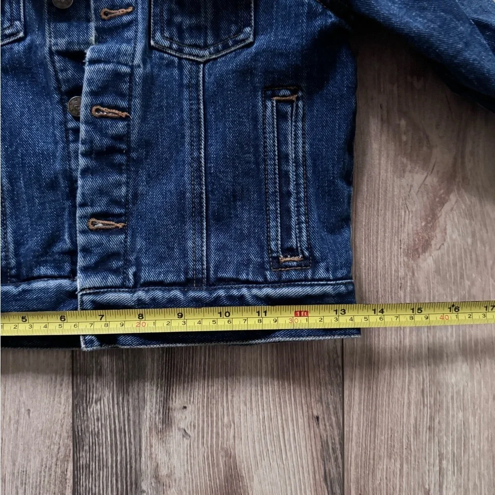 Talbots Blue denim Jean Jacket with Sherpa Collar